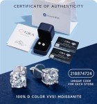 Sparkling Moissanite Stud Earrings in Sterling Silver