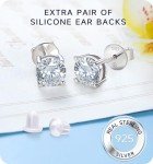 Sparkling Moissanite Stud Earrings in Sterling Silver