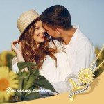 Sunflower Heart Pendant Necklace - Perfect Christmas Gift