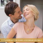 Sunflower Necklace Gifts for Women - You Are My Sunshine