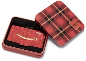 Tartan Plaid Tin Gift Card for Christmas