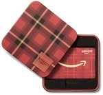 Tartan Plaid Tin Gift Card for Christmas