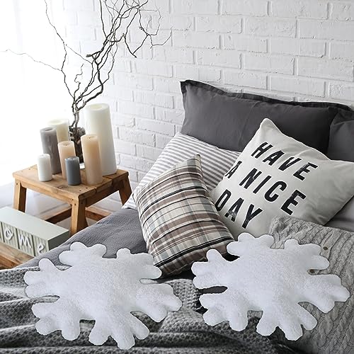 Festive Snowflake Decorative Throw Pillows (Set of 2)