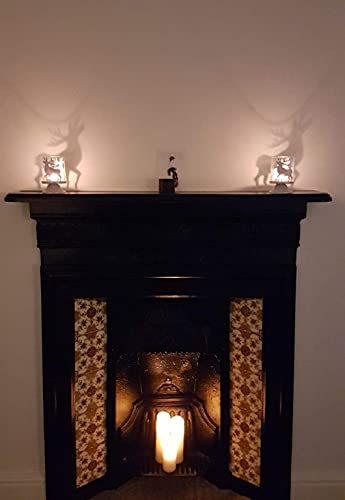 Vintage Antique Pillar Candle Holders Set for Christmas