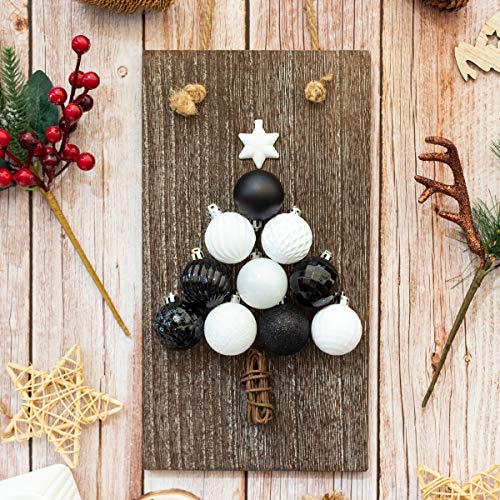 34pcs White Christmas Ball Ornaments for Decor