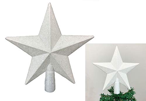 Sparkling White Star Christmas Tree Topper - 8