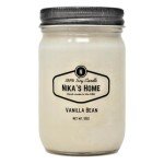 Nika's Home Vanilla Bean Soy Candle - 12oz Mason Jar - Non-Toxic - Hand Poured in The USA, Long Burning 50-60 Hours Highly Scented All Natural, Clean Burning