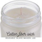 Nika's Home Vanilla Bean Soy Candle - 12oz Mason Jar - Non-Toxic - Hand Poured in The USA, Long Burning 50-60 Hours Highly Scented All Natural, Clean Burning