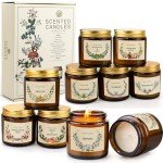 10 Pack Candles for Home Scented Aromatherapy Candles Gifts Set for Women, Natural Soy Wax Amber Candles Set, Birthday, Mother's Day, Christmas, Anniversary Present