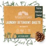 Woodayogo Laundry Detergent Sheets - Eco Friendly Hypoallergenic Laundry Detergent Sheets for Sensitive Skin, Natural Plant-Based Smell (80 Sheets - up to 160 Loads)