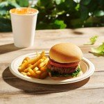 100% Compostable Paper Plates Heavy Duty - 100 Pack Biodegradable Disposable Plates - 6” Brown Disposable Dessert Plates Made of Eco-Friendly, Natural Unbleached Sugarcane Bagasse, Microwavable Plates