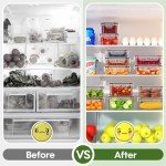 KEMETHY 44-Piece Food Storage Containers with Lids(22 Containers & 22 Lids), Plastic Food Containers for Pantry & Kitchen Storage and Organization, BPA-Free, Leak Proof, Reusable with Labels & Pen