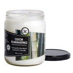 Bamboo Odor Eliminating Highly Fragranced Candle - Eliminates 95% of Pet, Smoke, Food, and Other Smells Quickly - Up to 80 Hour Burn time - 12 Ounce Premium Soy Blend