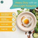 ECO SOUL 100% Compostable 6 Inch Small Paper Plates (100-Pack) Disposable Party Heavy Duty, Eco-Friendly, Appetizer, Dessert, Wedding Plates I Biodegradable Unbleached Sugarcane Eco Plates