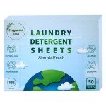 50 Laundry sheets 100 loads | fragrance free product - Laundry Detergent Sheets, Eco-Friendly, Plant-Based, Hypoallergenic, No Plastic Jug Kindly (Fragrance Free)