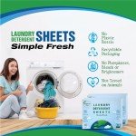 50 Laundry sheets 100 loads | fragrance free product - Laundry Detergent Sheets, Eco-Friendly, Plant-Based, Hypoallergenic, No Plastic Jug Kindly (Fragrance Free)