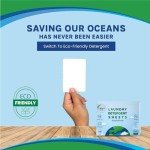 50 Laundry sheets 100 loads | fragrance free product - Laundry Detergent Sheets, Eco-Friendly, Plant-Based, Hypoallergenic, No Plastic Jug Kindly (Fragrance Free)