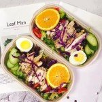 ABuff 100 Pack Disposable Paper Bowls with PP Lid, 23 Oz Compostable Take Out Food Containers Rectangular Bagasse Bowls, Biodegradable Meal Prep Food Storage Deli Container for Hot/Cold Food