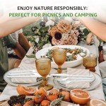 Biocean 100% Compostable Forks 60 Count Disposable Forks Heavy Duty Utensils Set Fork Silverware Eco Friendly Flatware Plastic Free for Party Camping Picnics Wedding-Ivory White