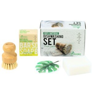 Natural Non-Toxic Dish Washing Block Soap - Dyes And Fragrance Free - Vegan Cruelty-Free Eco-Friendly And Zero Waste Dishwashing Handmade Solid Bar Soaps Detergent & Biodegradable (Lemon Bundle)