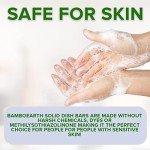 Natural Non-Toxic Dish Washing Block Soap - Dyes And Fragrance Free - Vegan Cruelty-Free Eco-Friendly And Zero Waste Dishwashing Handmade Solid Bar Soaps Detergent & Biodegradable (Lemon Bundle)