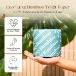 12 - HeyBamboo 100% Bamboo 3-Ply Toilet Paper, Unbleached, Non Toxic, 24 Double Rolls, 360 Sheets, FSC Certified, Soft & Strong, Pack of 24, Plastic-Free