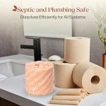 12 - HeyBamboo 100% Bamboo 3-Ply Toilet Paper, Unbleached, Non Toxic, 24 Double Rolls, 360 Sheets, FSC Certified, Soft & Strong, Pack of 24, Plastic-Free