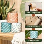 12 - HeyBamboo 100% Bamboo 3-Ply Toilet Paper, Unbleached, Non Toxic, 24 Double Rolls, 360 Sheets, FSC Certified, Soft & Strong, Pack of 24, Plastic-Free