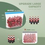 Dishwasher Safe Reusable Storage Bags Stand Up - BPA Free Reusable Sandwich Bags - Leakproof Gallon Freezer Bags, Silicone Food Storage Bags -Grey 6 Gallon Bags