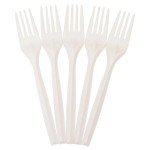 100% Eco Friendly Compostable Forks Disposable Forks Cornstarch Based 50 Large Disposable Utensils (6.7 in.) Durable and Heat Resistant Alternative to Plastic Forks Party Supplies