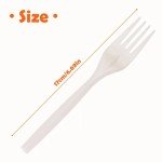 100% Eco Friendly Compostable Forks Disposable Forks Cornstarch Based 50 Large Disposable Utensils (6.7 in.) Durable and Heat Resistant Alternative to Plastic Forks Party Supplies