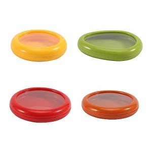 Reusable Food Savers, Set of 4 Fruit and Vegetable Storage Containers Set for Fridge, Ideal for Apples, Garlic, Onions, Lemons, and Potatoes, Onion Tomato Storage Container(size:4 Pcs/set)