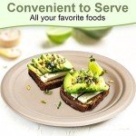 GREENESAGE Paper Plates 9 inch, 50 Pack Eco Friendly Disposable Plates, 100% Compostable Paper Plates, Paper Plates Dinner Heavy Duty, Sturdy Paper Plates for Everyday, Biodegradable Plates