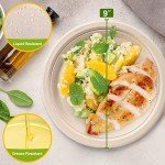 GREENESAGE Paper Plates 9 inch, 50 Pack Eco Friendly Disposable Plates, 100% Compostable Paper Plates, Paper Plates Dinner Heavy Duty, Sturdy Paper Plates for Everyday, Biodegradable Plates