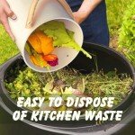 Kimicr 1.3 Gallon Compost Bin Kitchen Counter, Stainless Steel Odorless Indoor Compost Bin Includes 4 Pack Carbon Filters, Countertop Compost Bin with lid, Kitchen Compost Bucket with Bamboo Handles