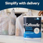 Cottonelle Ultra Clean Toilet Paper with Active CleaningRipples Texture, Strong Bath Tissue, 24 Family Mega Rolls (24 Family Mega Rolls = 132 Regular Rolls) (4 Packs of 6), 353 Sheets per Roll