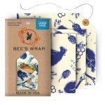 Bee's Wrap Reusable Beeswax Food Wraps Made in The USA, Eco Friendly Beeswax Wraps for Food, Sustainable Food Storage Containers, Reusable Bags Assorted 3 Pack (2M, 1 Sandwich), Bees + Bears Print