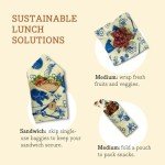 Bee's Wrap Reusable Beeswax Food Wraps Made in The USA, Eco Friendly Beeswax Wraps for Food, Sustainable Food Storage Containers, Reusable Bags Assorted 3 Pack (2M, 1 Sandwich), Bees + Bears Print