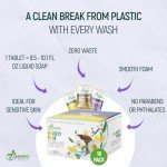 18 Pack Natural Foaming Hand Soap Tablets - Soft Moisturizing Handwash Tab Refills - 1 Tablet = 9 Oz Liquid Wash Foam Handsoap - Eco-Friendly Softsoap Refill Tabs (18 Variety Pack)