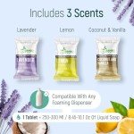 18 Pack Natural Foaming Hand Soap Tablets - Soft Moisturizing Handwash Tab Refills - 1 Tablet = 9 Oz Liquid Wash Foam Handsoap - Eco-Friendly Softsoap Refill Tabs (18 Variety Pack)