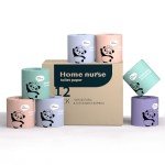 Home Nurse 100% Unbleached Bamboo Toilet Paper, 4-ply 12 Rolls, Organic Natural Plant Toilet Paper Non Toxic, PFA Free, No Chemical, Tree free, FSC Certified, Unscented