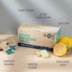 Natural Dishwasher Detergent Tablets - Plant Based Alternative Refill Pack Dishwashing Tabs - Eco-Friendly And Plastic Free Way To Cleaner Dishes - 30/60/90 Refills Dish Washer Soap Pods (60 Pack)