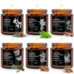 Scented Candle Set | Men Candle Set - 6 Pack Candles for Home Scented, Aromatherapy Candle for Men,150 Hour Burn Time, Masculine Candles Gifts for Birthday, Father's Day