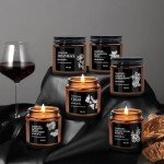 Scented Candle Set | Men Candle Set - 6 Pack Candles for Home Scented, Aromatherapy Candle for Men,150 Hour Burn Time, Masculine Candles Gifts for Birthday, Father's Day