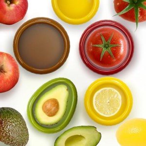 kaixiaoru 4PCS Fresh Food Savers Reusable Avocado Saver and Onions Storage,Avocado Lemon Tomatoes Pepper Onion Garlic Shape Crisper Containers