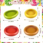 kaixiaoru 4PCS Fresh Food Savers Reusable Avocado Saver and Onions Storage，Avocado Lemon Tomatoes Pepper Onion Garlic Shape Crisper Containers