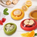 kaixiaoru 4PCS Fresh Food Savers Reusable Avocado Saver and Onions Storage，Avocado Lemon Tomatoes Pepper Onion Garlic Shape Crisper Containers