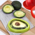 kaixiaoru 4PCS Fresh Food Savers Reusable Avocado Saver and Onions Storage，Avocado Lemon Tomatoes Pepper Onion Garlic Shape Crisper Containers