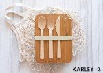 Karley 100% Bamboo Heavy Duty Disposable Utensils – 150 pcs, 6.7in (50 Forks, 50 Spoons & 50 Knives) – Durable, Eco-friendly & Biodegradable Cutlery. FDA Registered, Plastic Free & Compostable