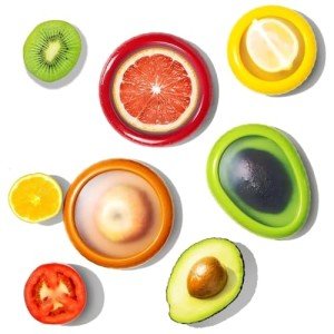 Shopzaan Avocado Saver 4Pcs - Fruit Saver, Anti-Oxidation Storage Box, Silicone Fruit & Vegetable Container, Reusable Storage Box for Refrigerator